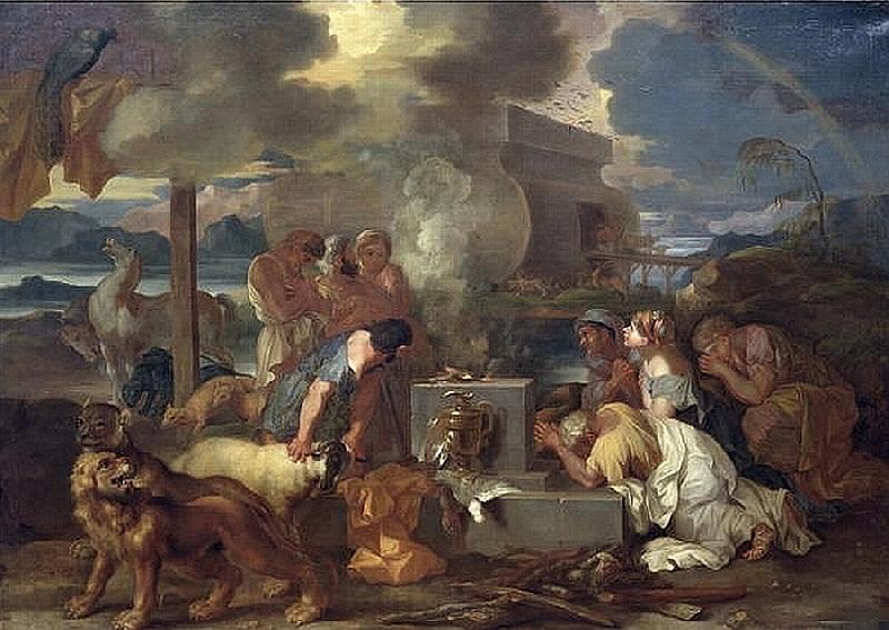 Bourdon, Sebastien Sacrifice of Noah France oil painting art